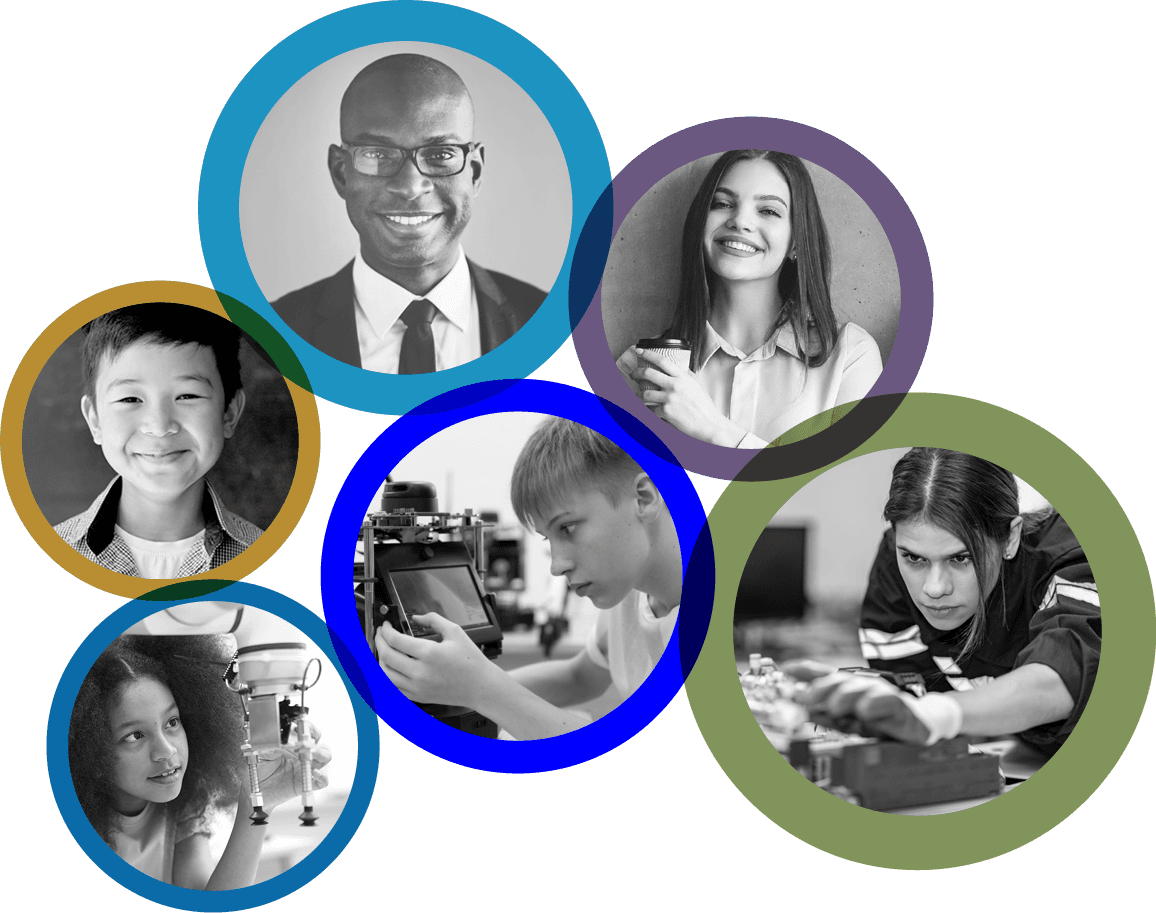 Optics professionals collaborating on innovative technology